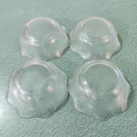 Vintage Arcoroc Salad Soup Cereal Fluted Textured Glass Bowls, Set of 4