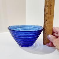 Vintage Cobalt Blue Beehive Bowls, Set of 5, Blue Cereal Soup Noodle Bowls