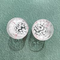 Vintage Double Old Fashioned / Whiskey Blown Glass Holiday Candy Cane Glasses, Set of Two, Festive Christmas Barware