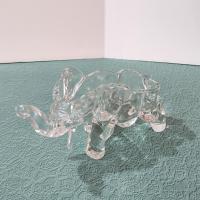 Vintage Indiana Clear Glass Elephant Figural Candy Dish, Elephant Trinket Jewelry Dish