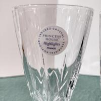 Vintage NEW Princess House Highlights Crystal Champagne Glasses, Set of Two, Cristal D'Arques France Fluted Champagne Glasses