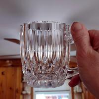 Vintage Cristal D'Arques Durand Bretagne 24% Lead Crystal Mugs, Set of 3