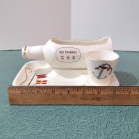 Vintage Enesco Man Overboard Ceramic Shaving Tray, Nautical Dresser Caddy, Valet Trinket Dish, Planter Pot