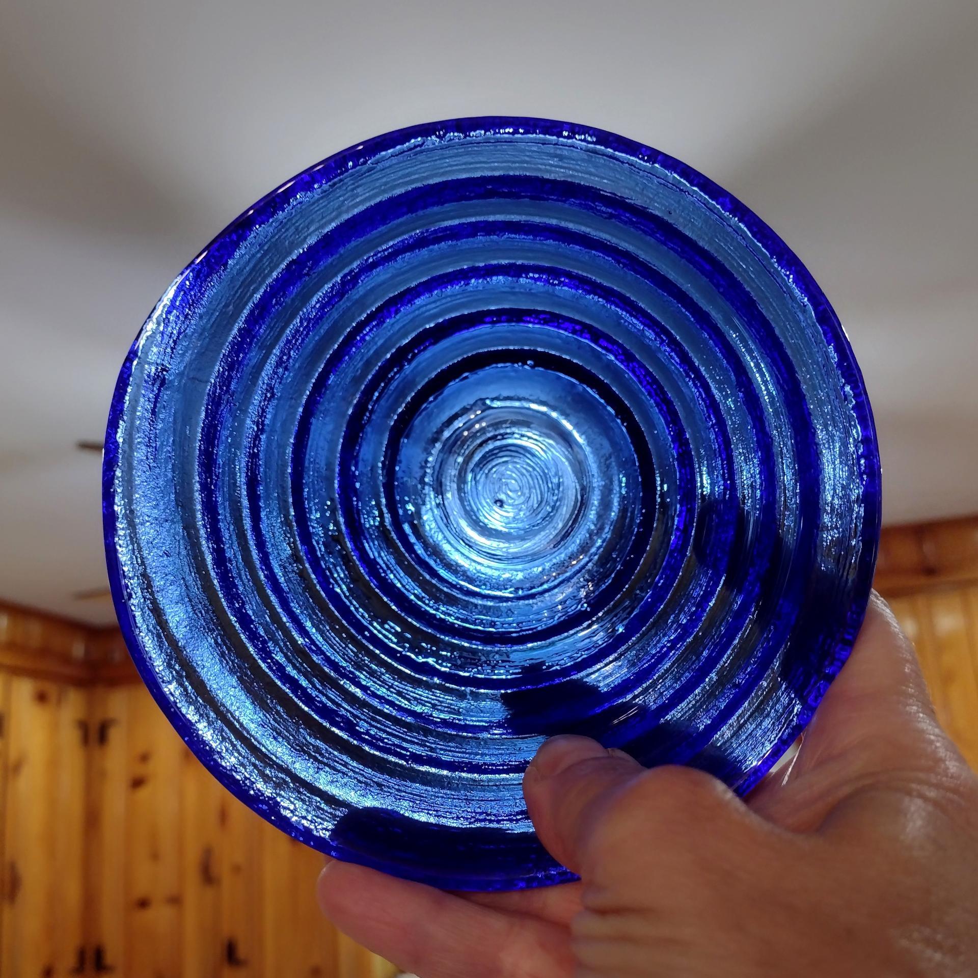 Vintage Cobalt Blue Beehive Bowls, Set of 5, Blue Cereal Soup Noodle Bowls