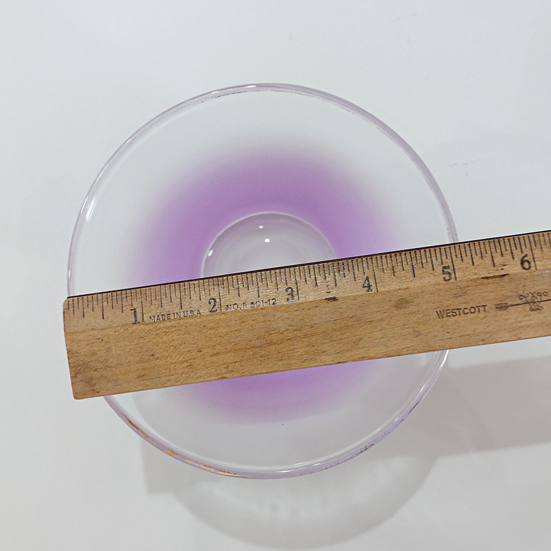 Vintage Purple Blendo Glass Dip Salad Bowls, Set of 2, MCM Glassware
