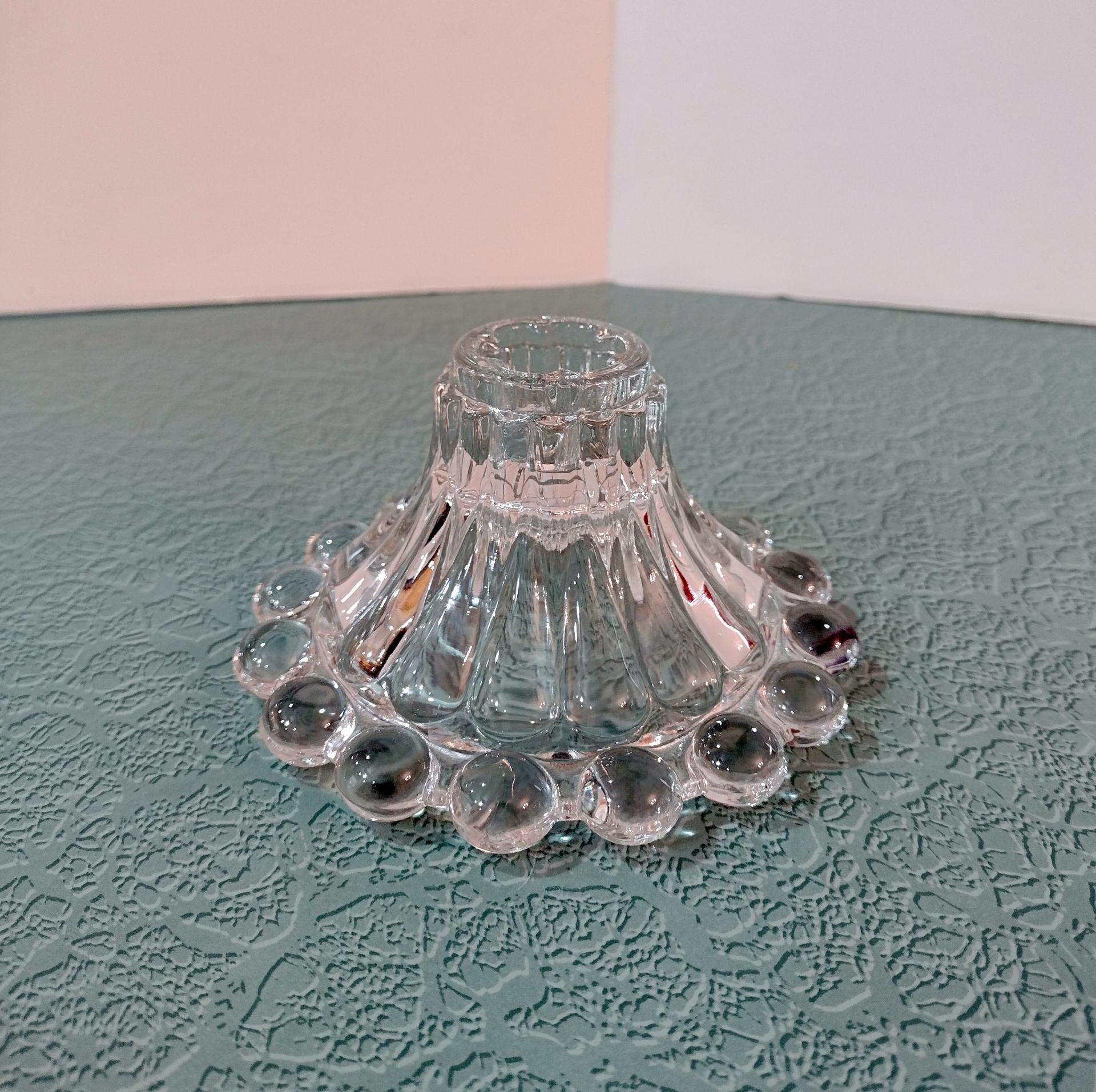 Vintage Anchor Hocking Berwick Boopie Glass Candle Holder