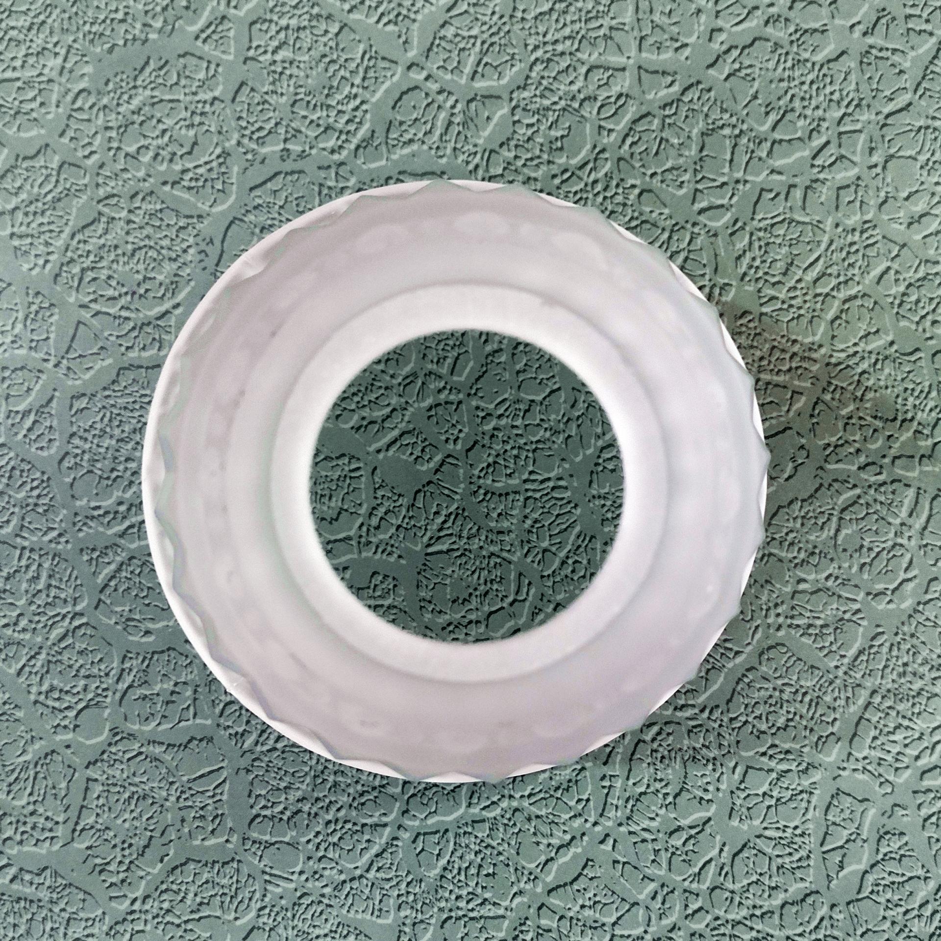 Vintage Ribbed Frosted Glass Lamp Light Shade, Bell Shaped Replacement Shade