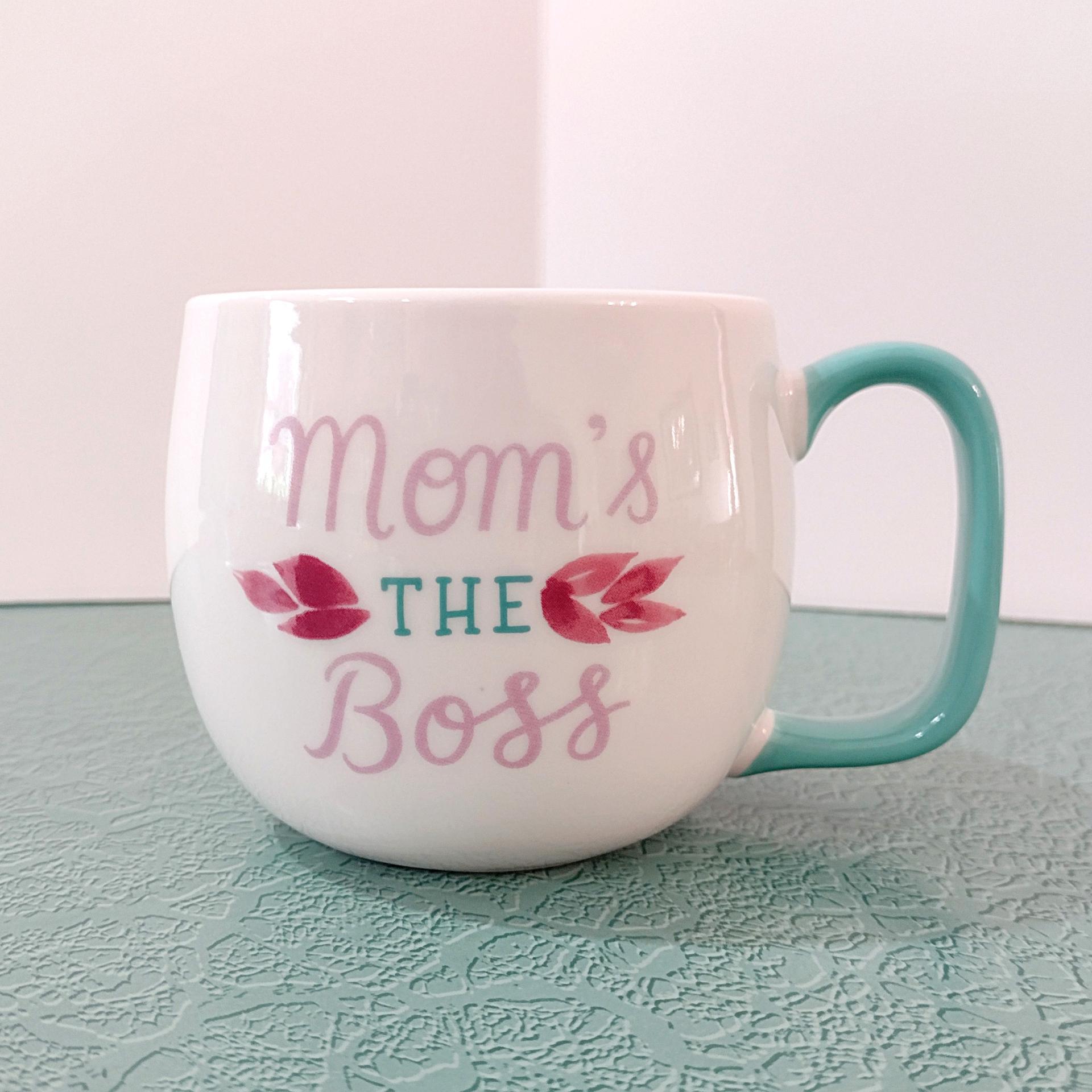 Vintage Mom's the Boss Ceramic Coffee Mug, Mother's Day Gift