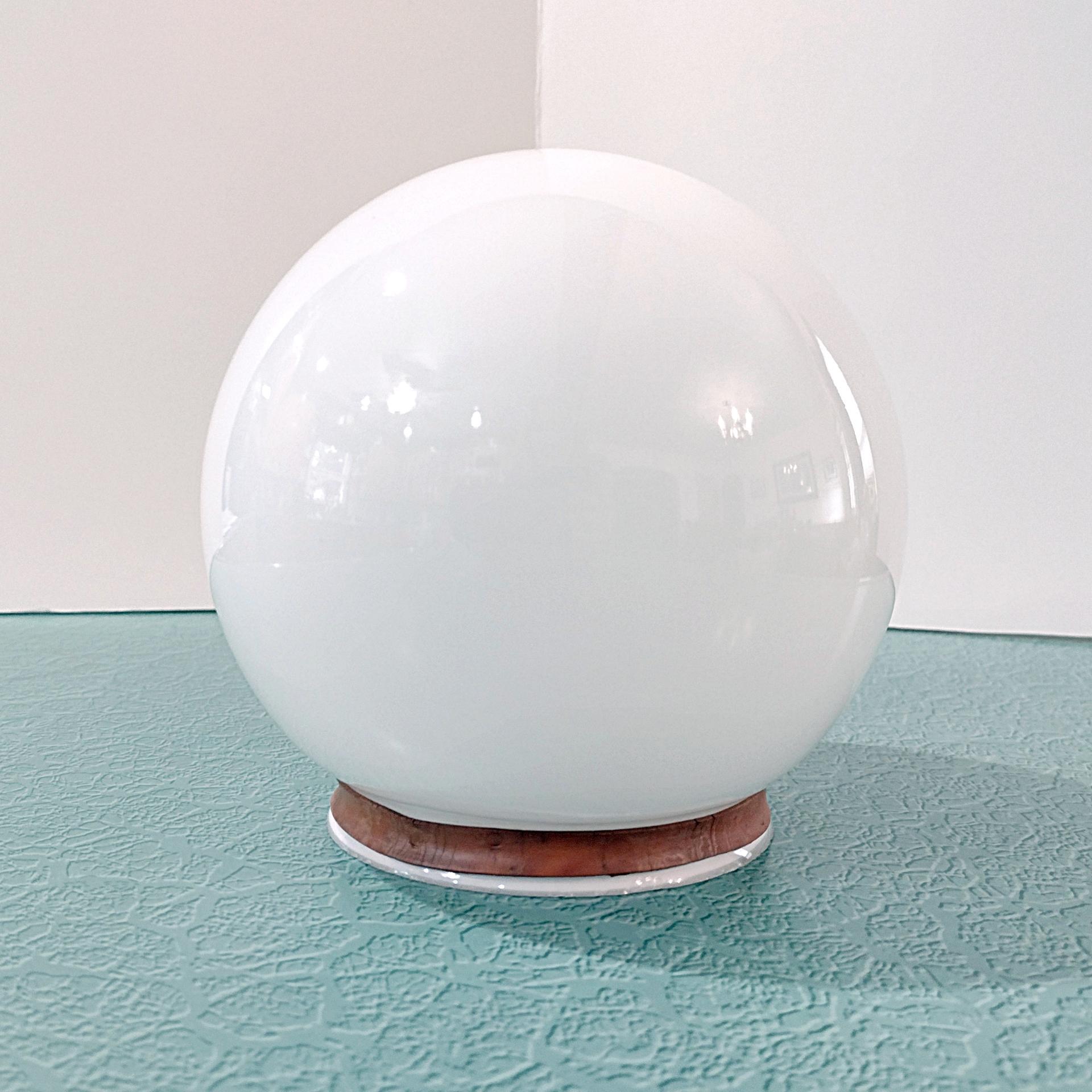 Vintage Round White Milk Glass Globe Light Cover Shade