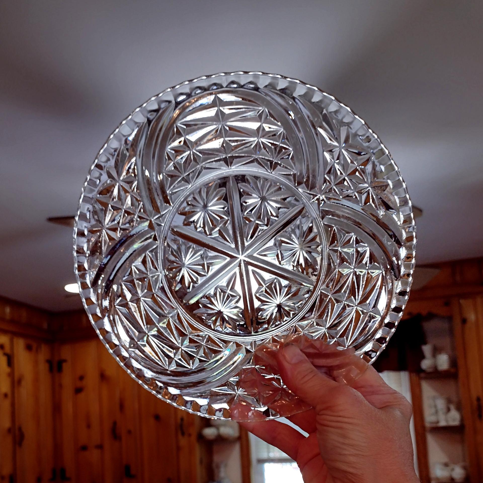 Vintage Anchor Hocking Stars and Bars Luncheon Plates, Set of Three