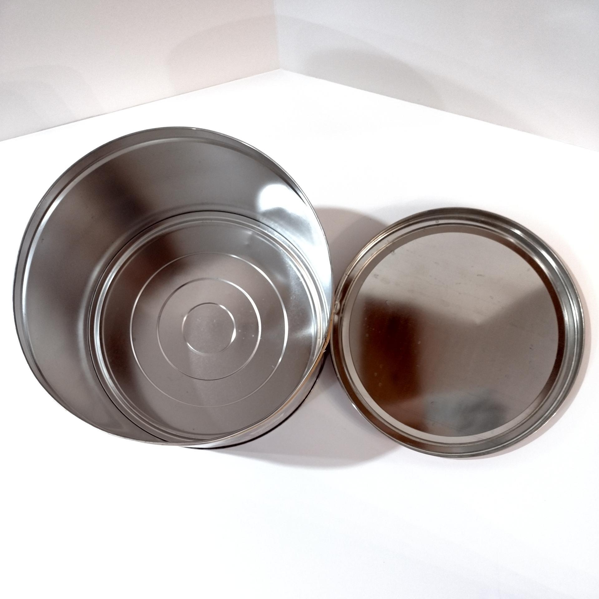 Vintage Jacobsen's of Denmark Butter Cookie Train Station Tin, Large Round Train Themed Metal Storage Tin.