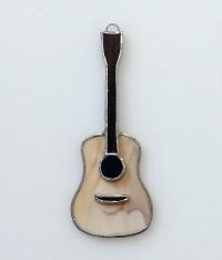 Stained Glass Guitar Suncatcher