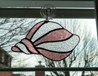 Sea Shell Stained Glass Suncatcher, Pink