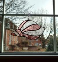 Sea Shell Stained Glass Suncatcher, Pink