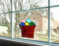 Stained Glass Easter Basket Suncatcher