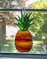 Pineapple Stained Glass Suncatcher