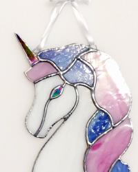 Unicorn Stained Glass Suncatcher