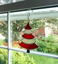 Stained Glass Christmas Tree Suncatcher / Ornament