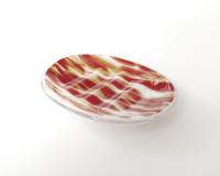 Animal Print Fused Glass Ridged Soap Dish