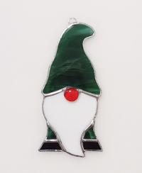 Irish Stained Glass Gnome / Elf Suncatcher