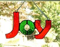 Joy Stained Glass Suncatcher