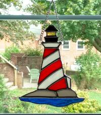 Lighthouse Stained Glass Suncatcher