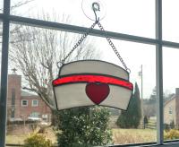 Nurse's Hat Stained Glass Suncatcher, Nurse Appreciation Gift