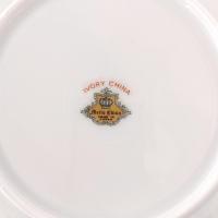 Vintage Meito Adele Orleans Shape Rimmed Soup Bowls, Set of 3, Purple and Yellow Violets Floral Design China