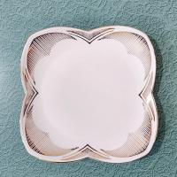 Vintage White and Gold Alka Kunst Bavarian Porcelain Plate