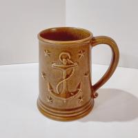 Vintage Chatham Potters Anchor Brown Ceramic Stoneware Coffee Beer Mug