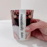 Vintage Domestically Disabled Anne Taintor Glamour Girl Coffee Tea Ceramic Mug