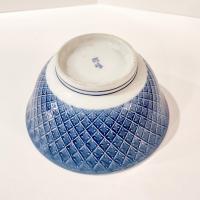 Vintage Blue and White Floral Japanese Porcelain Rice Noodle Bowl