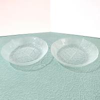 Vintage Arcoroc France Aspen Leaf Clear Glass Coupe Soup Bowl