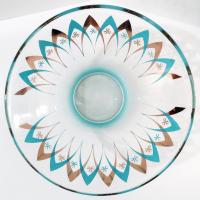 Vintage Anchor Hocking Happy Hour Atomic Boomerang Starburst Chip or Salad Bowl