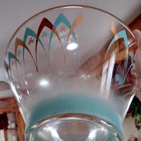 Vintage Anchor Hocking Happy Hour Atomic Boomerang Starburst Chip or Salad Bowl