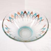 Vintage Anchor Hocking Happy Hour Atomic Boomerang Starburst Chip or Salad Bowl