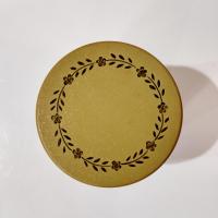 Vintage Helen Barrick Folk Art Round Tin, Welcome Home Country Cottage Storage Tin