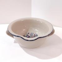 Vintage Home and Garden Party LTD Floral Ceramic Batter Bowl, Stoneware Mixing Bowl with Spout and Handles