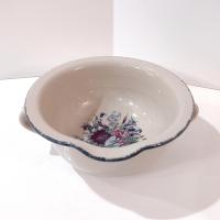 Vintage Home and Garden Party LTD Floral Ceramic Batter Bowl, Stoneware Mixing Bowl with Spout and Handles
