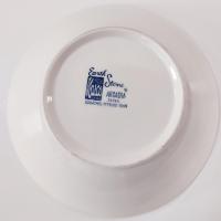 Vintage Blue and Yellow Floral Serving Bowl, Nasco Arcadia Bowl