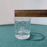 Set of Two Vintage Blue Bonnets Raceway Rocks Whiskey Glasses, Harness Racing / Horse Racing Collectible Memorabilia 