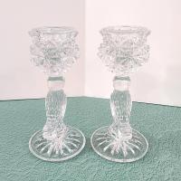 Vintage Crystal Hofbauer Byrdes Collection Taper Candle Holders with Figurative Bird Stems, Set of Two