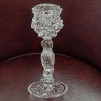 Vintage Crystal Hofbauer Byrdes Collection Taper Candle Holders with Figurative Bird Stems, Set of Two