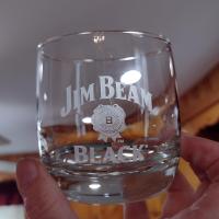 Vintage Jim Beam Black Rocks Whiskey Glasses, Set of Two