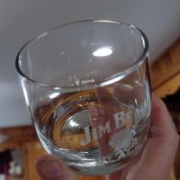 Vintage Jim Beam Black Rocks Whiskey Glasses, Set of Two