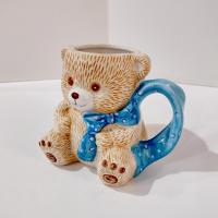 Vintage Tienshan Theodore Bear Figural Coffee Tea Mug, Teddy Bear Ceramic Mug, Planter Pot, Childs Room Nursery Decor