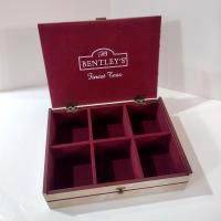 Vintage Bentley's Fine Teas Divided Storage Box with Rooster Chicken Design