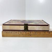 Vintage Bentley's Fine Teas Divided Storage Box with Rooster Chicken Design