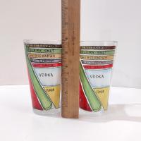 Vintage Bloody Mary Recipe Pint Glasses Tumblers, Set of Two