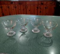 Vintage Anchor Hocking Berwick Boopie Champagne / Tall Sherbet Glasses, Set of Four